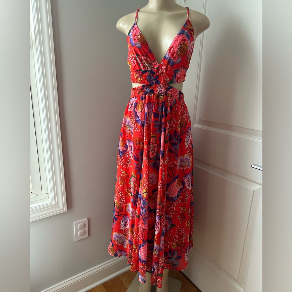 Express Vibrant Floral Maxi Dress